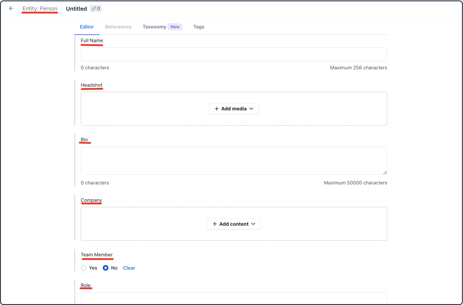 author content model screenshot author content model screenshot