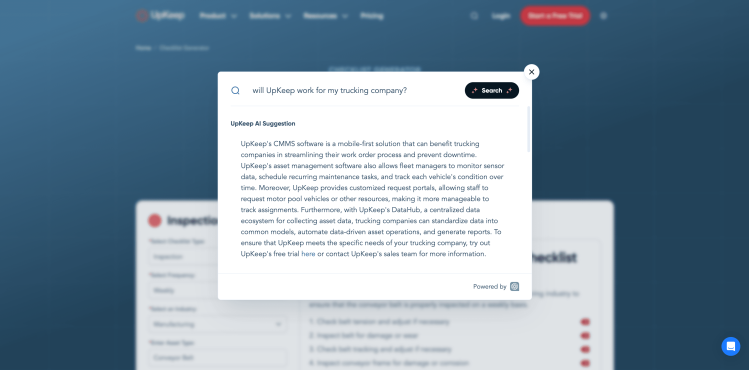 upkeep-ai-suggestion-trucking-company