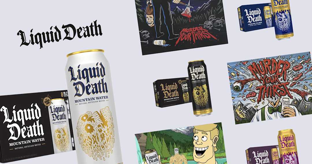 Liquid Death Line The Product Illustration Design Guide + 10 Examples - Webstacks