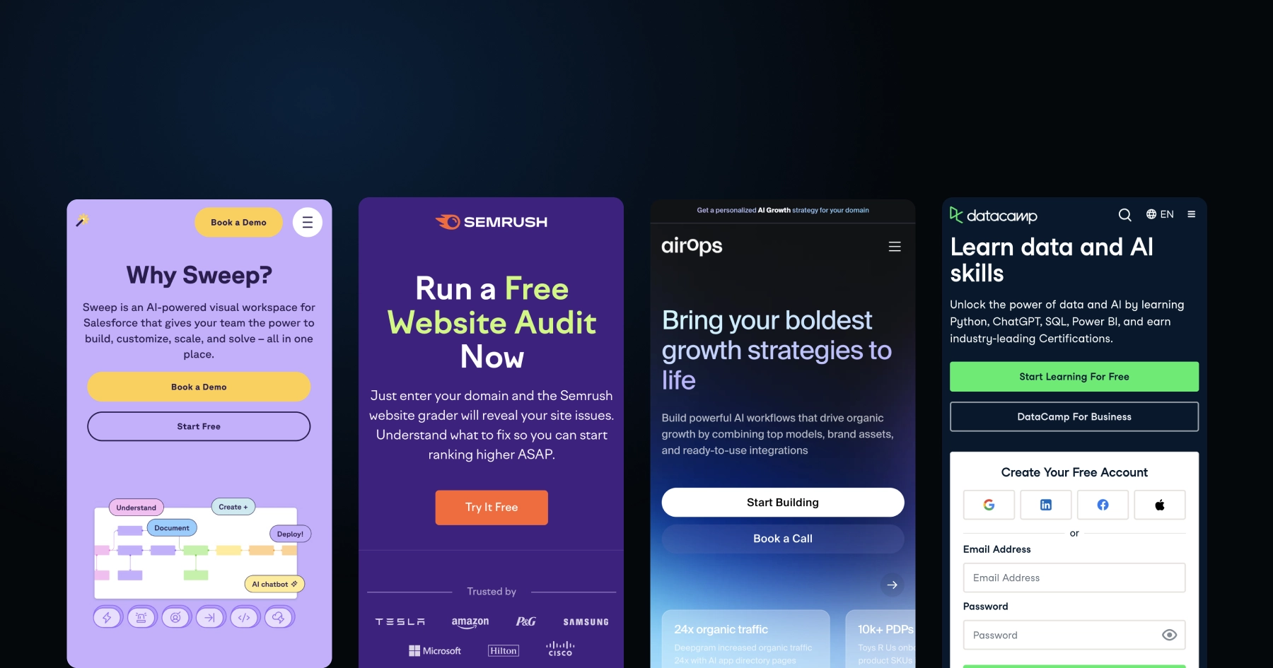 10 Best Mobile Landing Page Design Examples