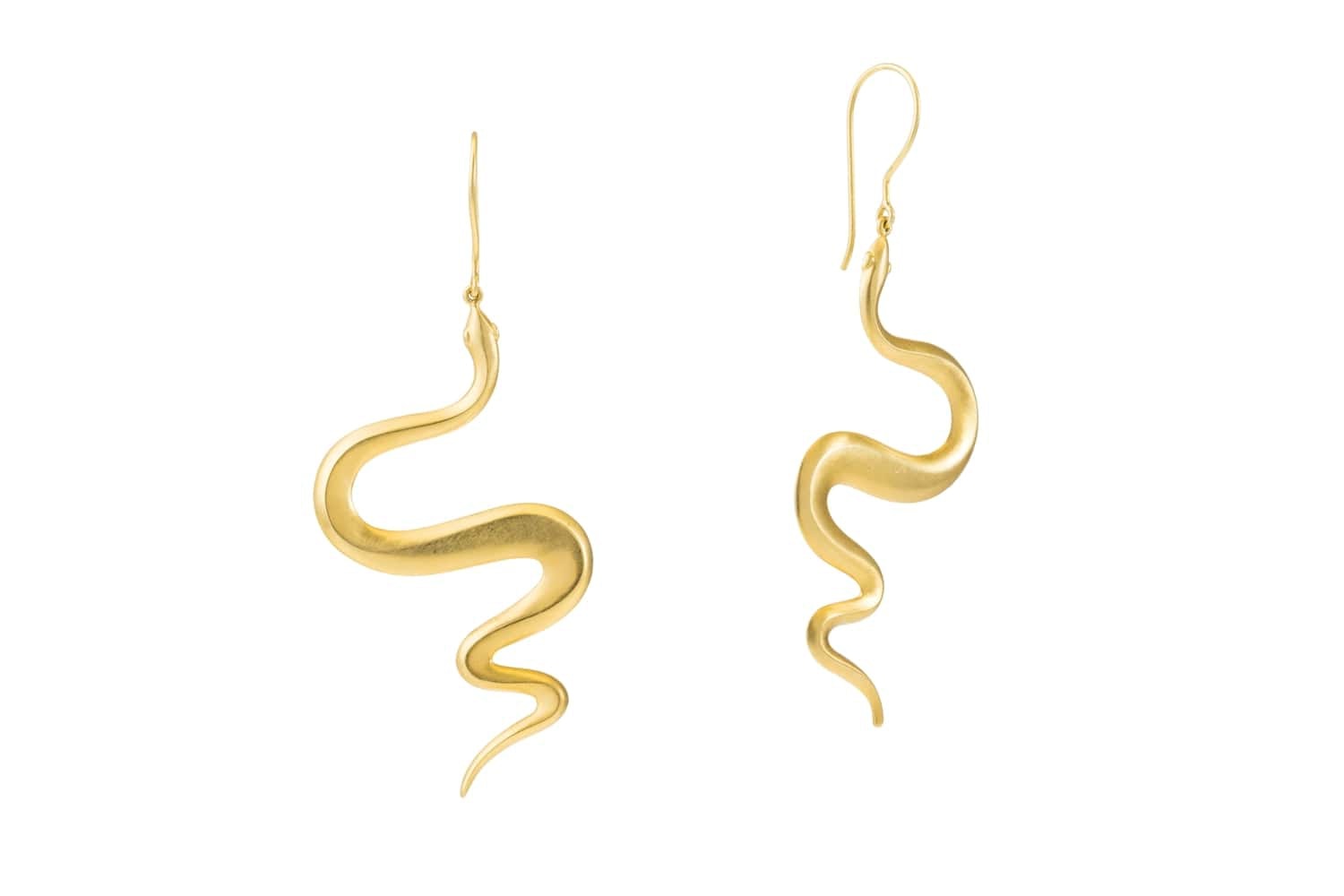 small snake earrings