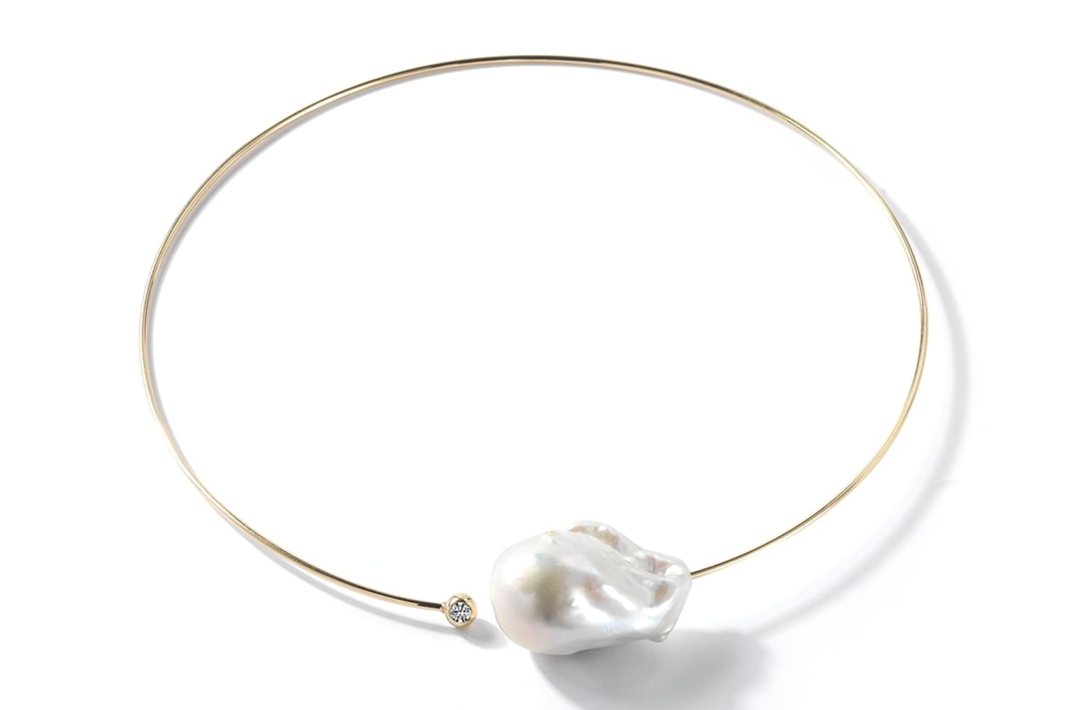 Large Baroque Diamond Collar Necklace 