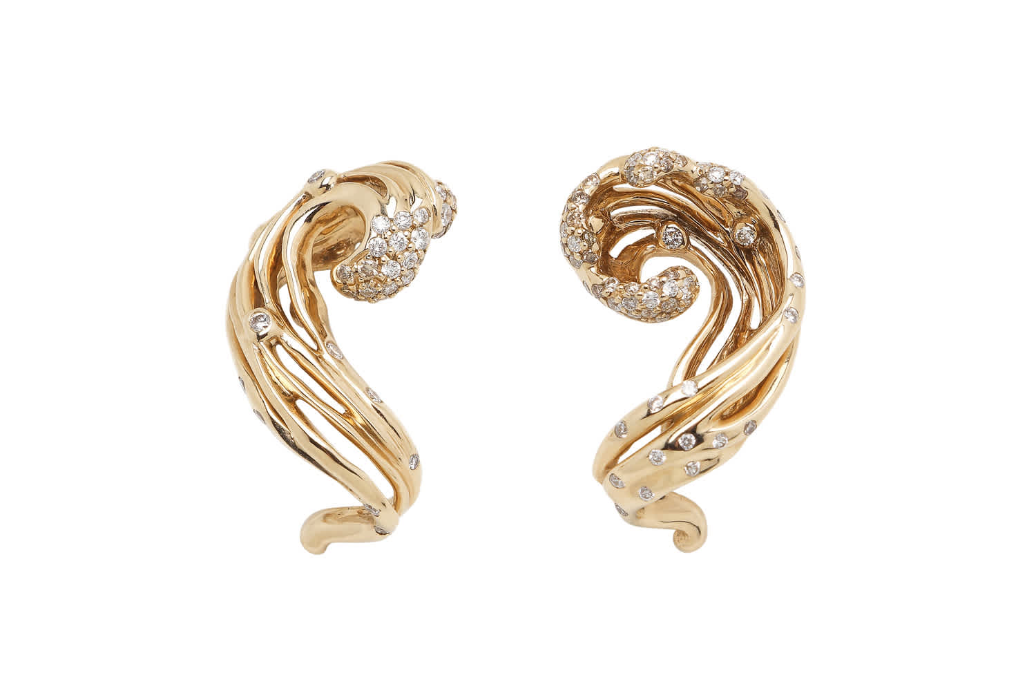 Small Wave Earrings Fine Jewellery Auverture