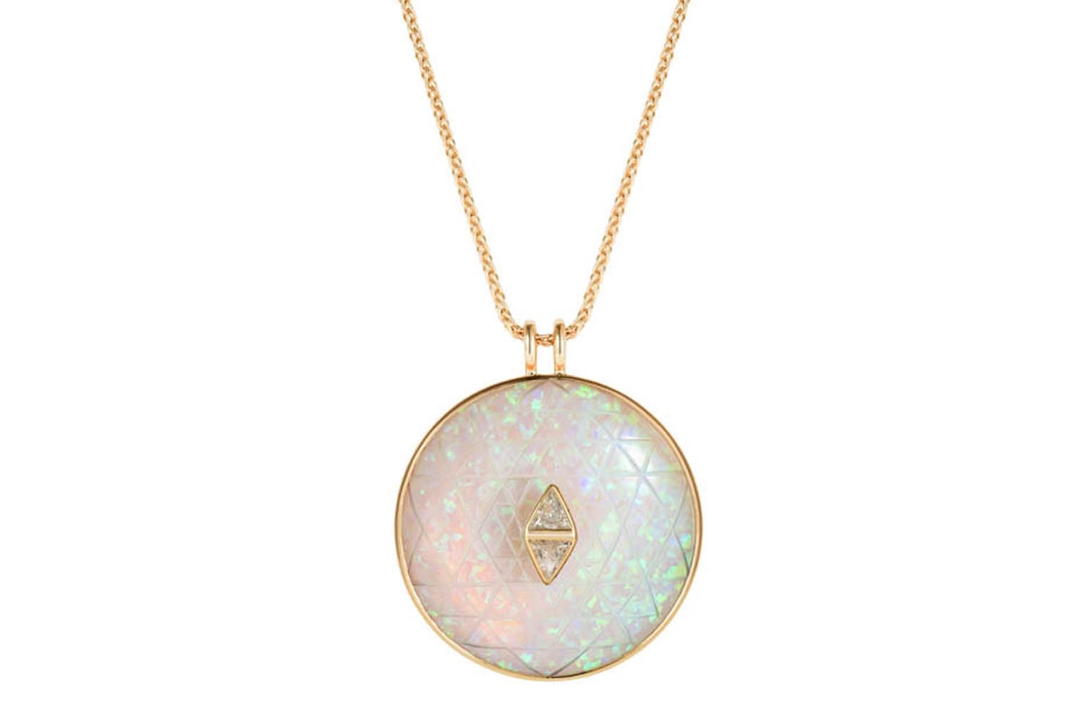 Sri Yantra Diamond Carved Amulet 