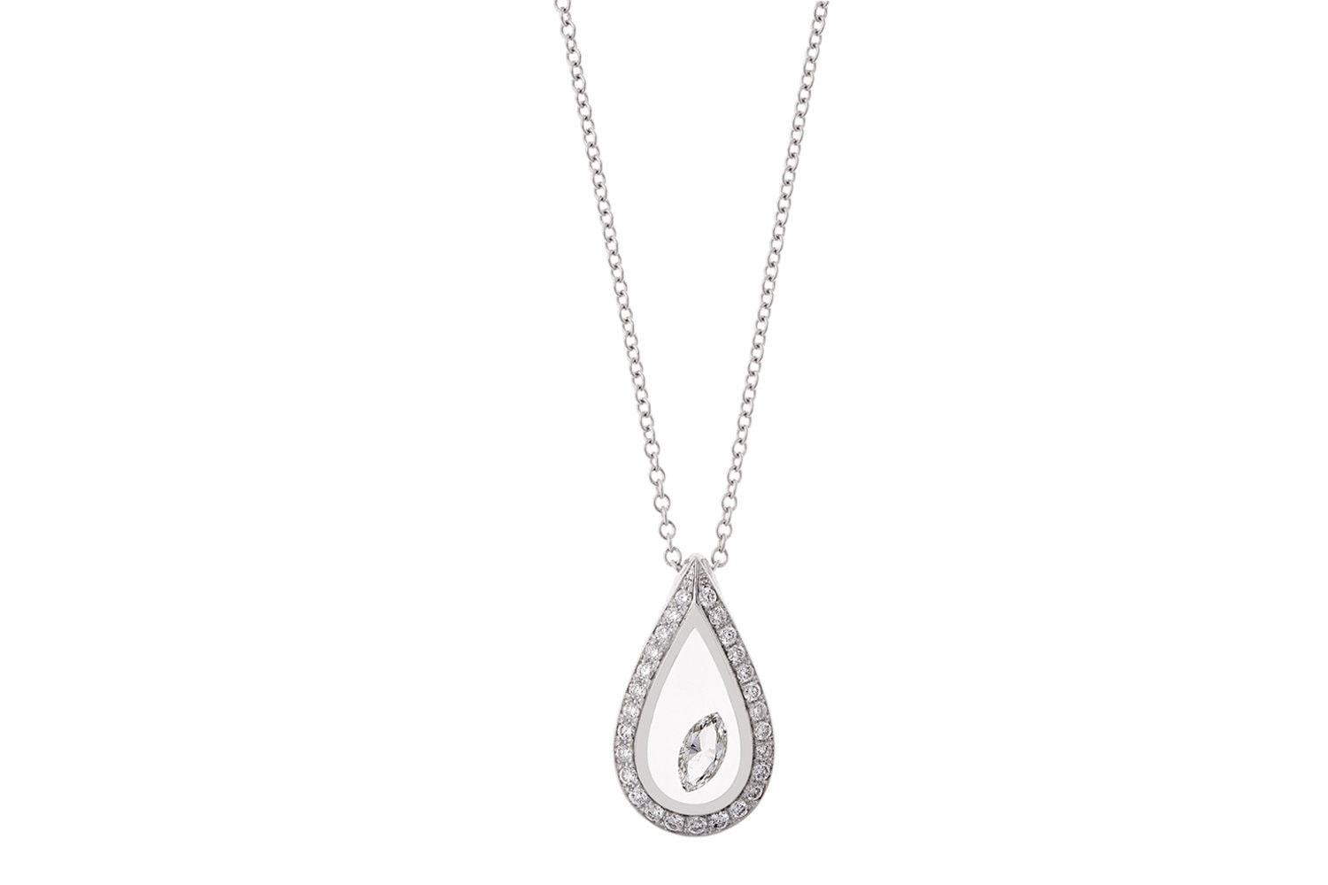 Universe Diamond Rain Drop Necklace by 
