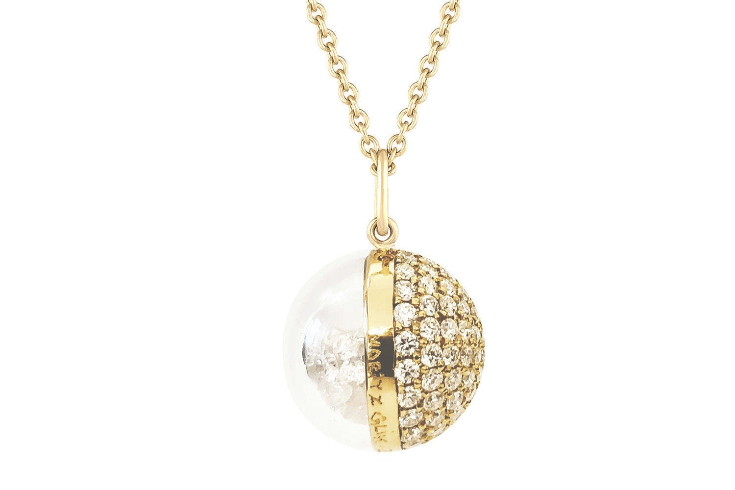 diamond sphere pendant