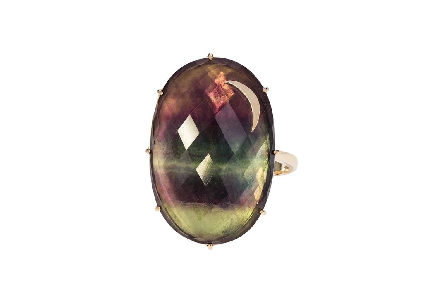 rainbow fluorite ring