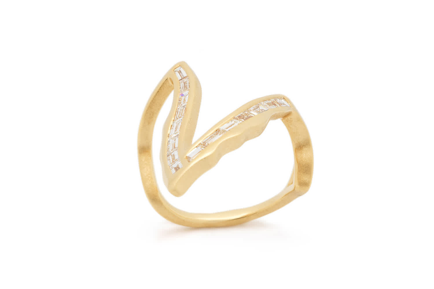 Kintsugi Diamond Deep V Ring By Milamore Fine Jewellery Auverture