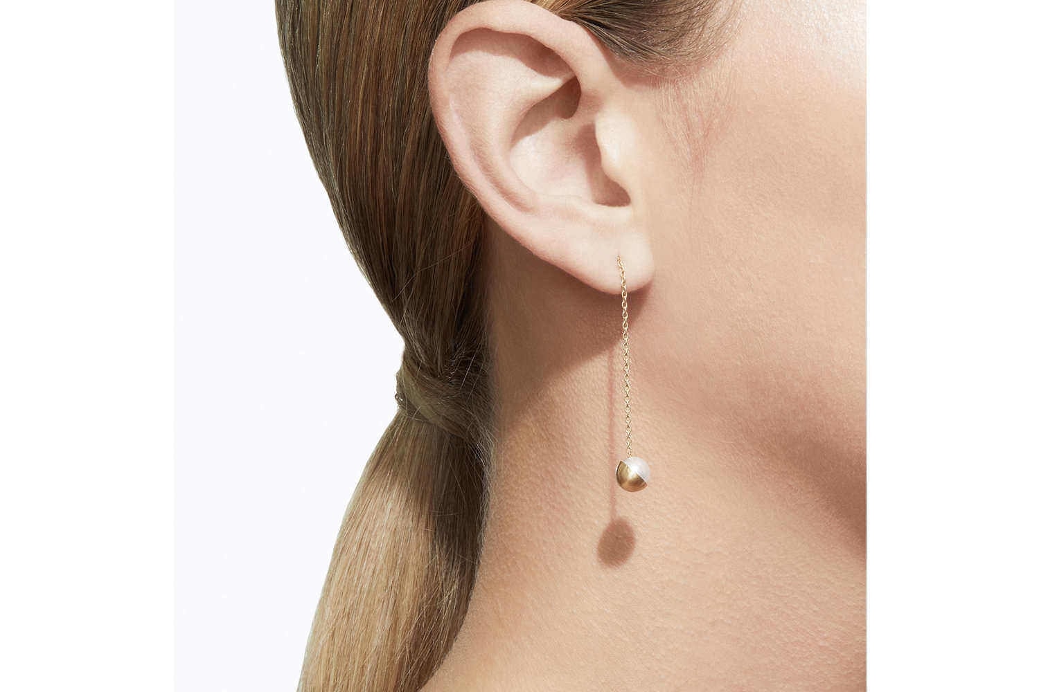 Half Pearl Chain Earring 135 Degrees by 