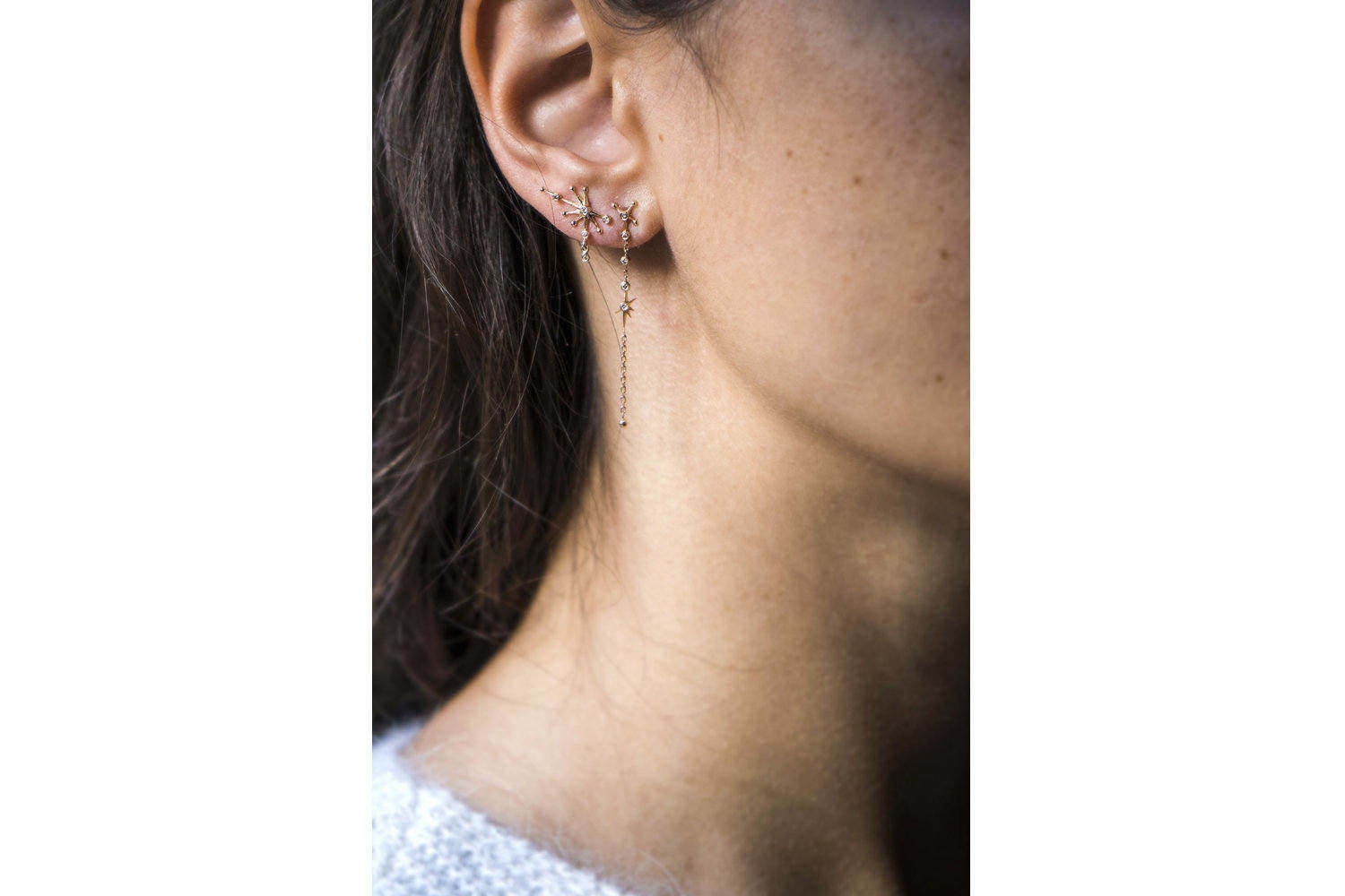 diamond constellation earrings