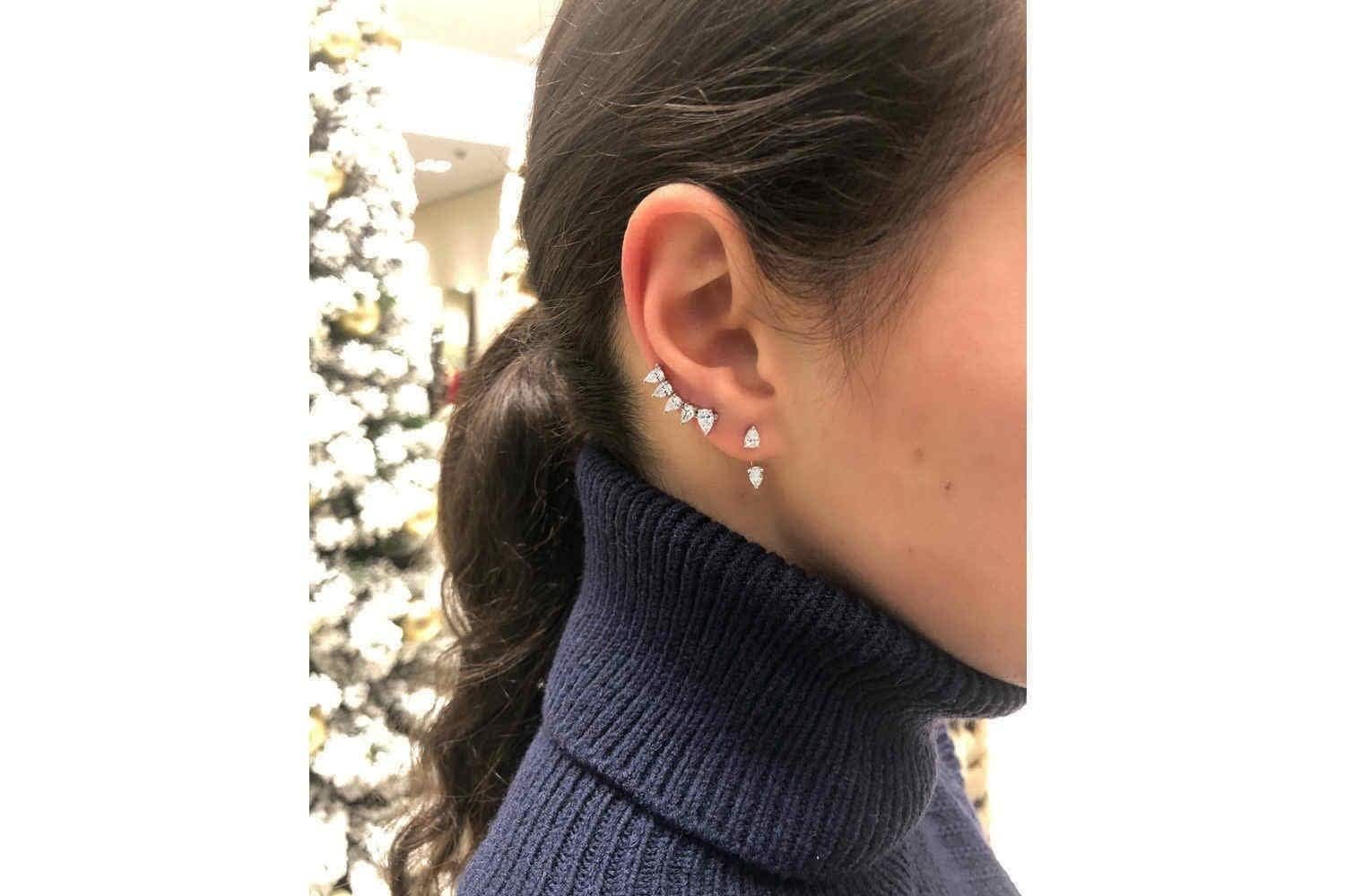 Pear Floating Single Earring Auverture