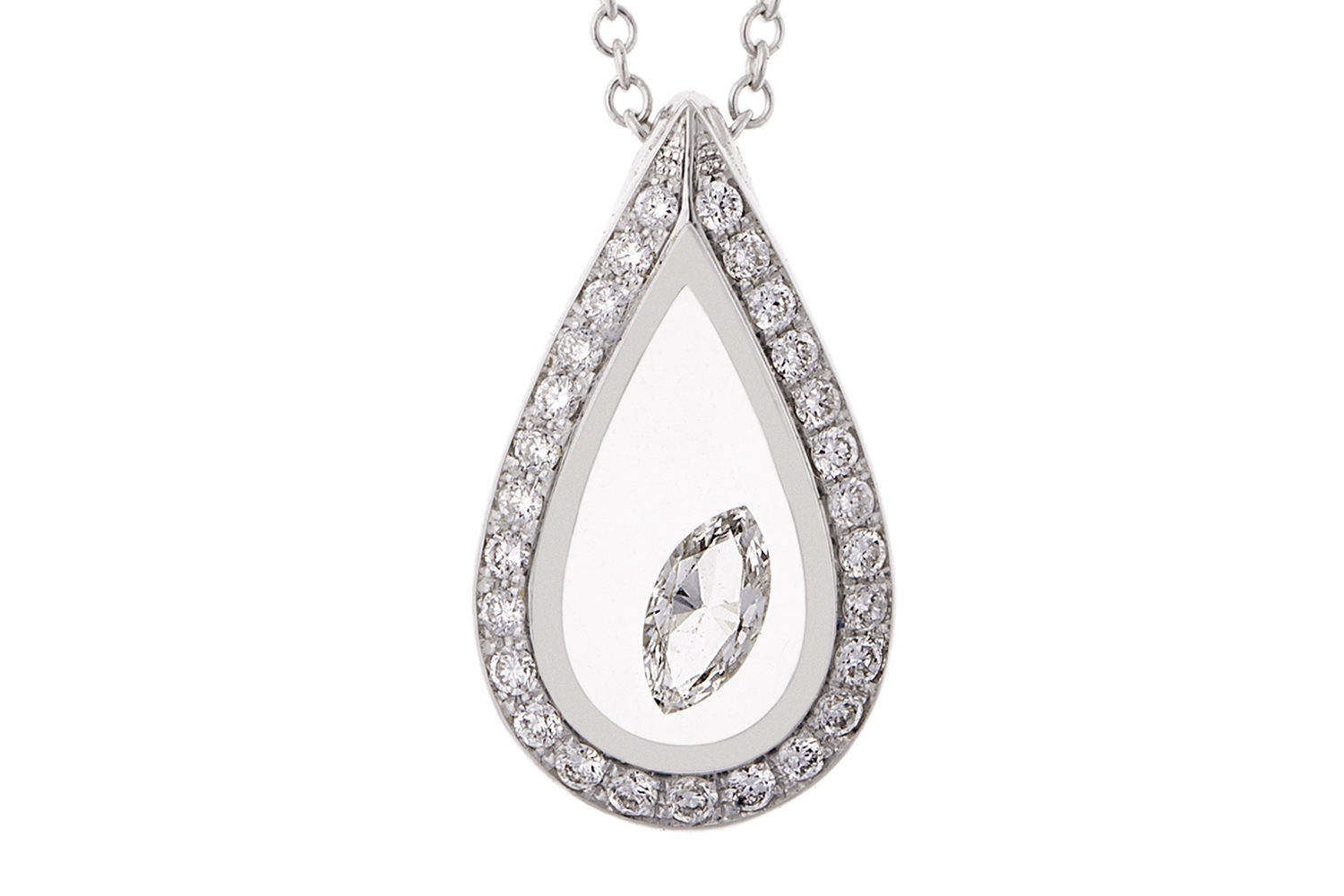 Universe Diamond Rain Drop Necklace by 
