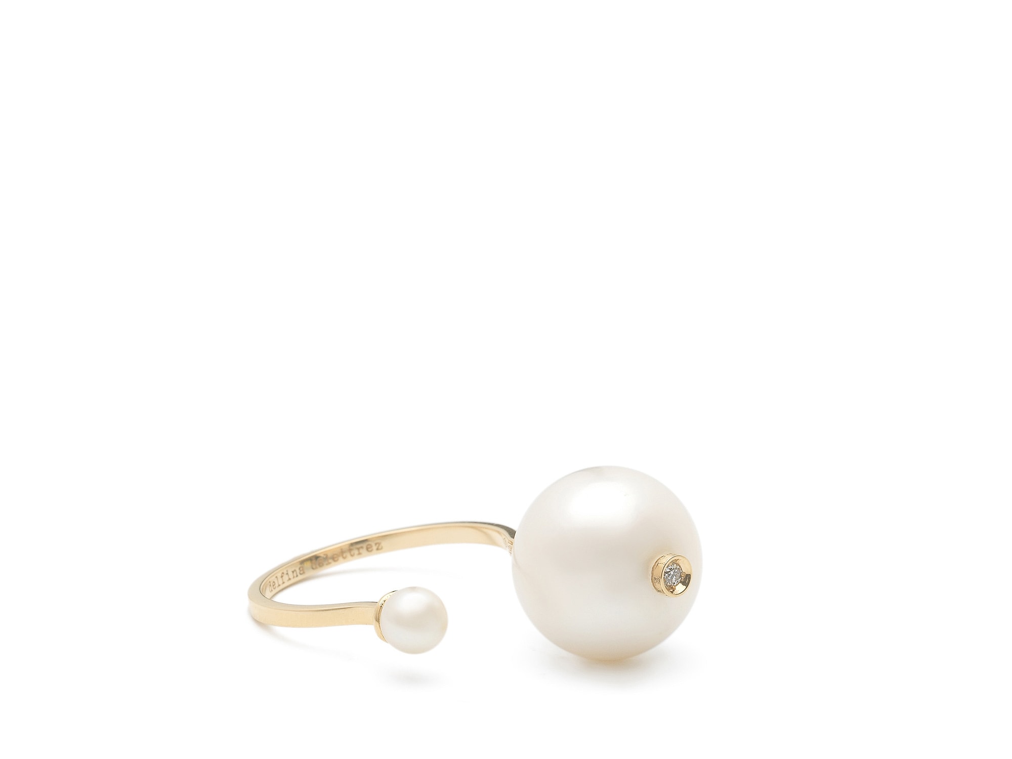 pearl with diamond inset