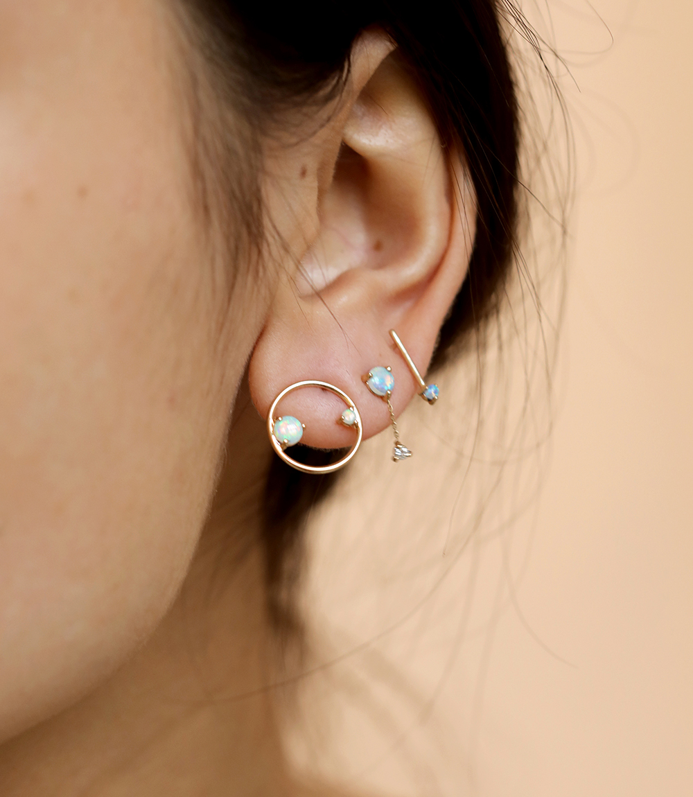 Small Two-Step Chain Earrings - Fine 