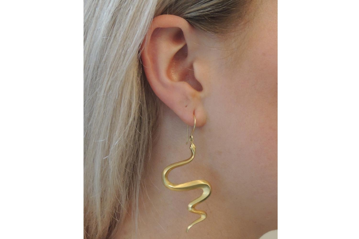 small snake earrings