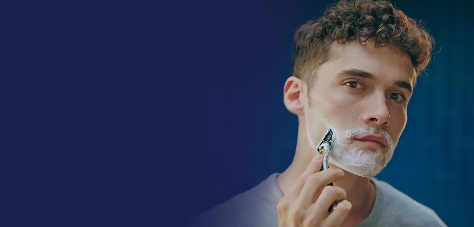 El cuarto banner de la página de inicio de Gillette México muestra Fusion5