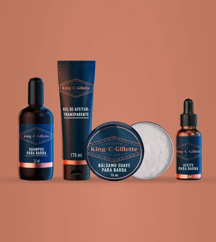 Productos para el cuidado de la barba King C. Gillette