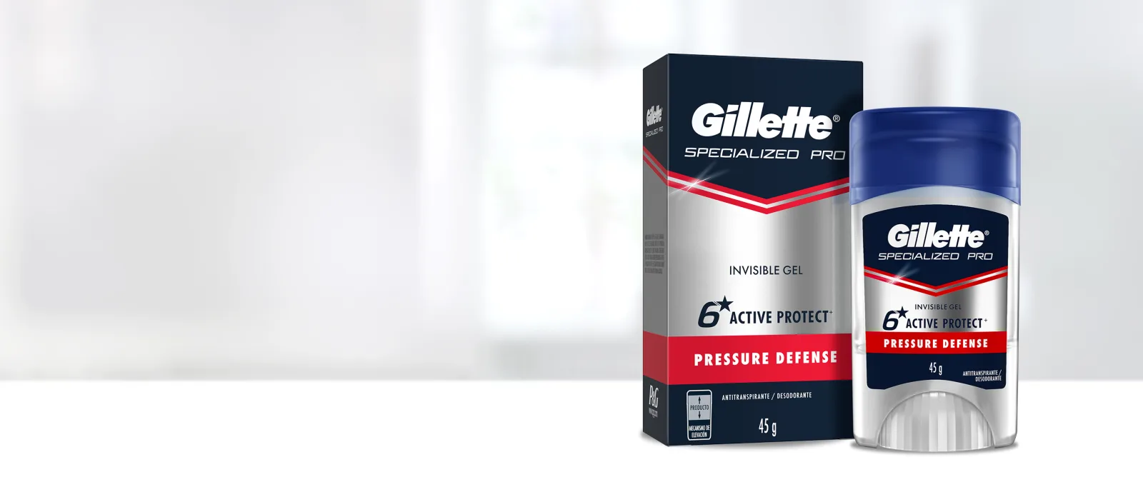 Antitranspirantes Clinical en Gel para hombre de Gillette que te ofrece máxima protección antitranspirante invisible