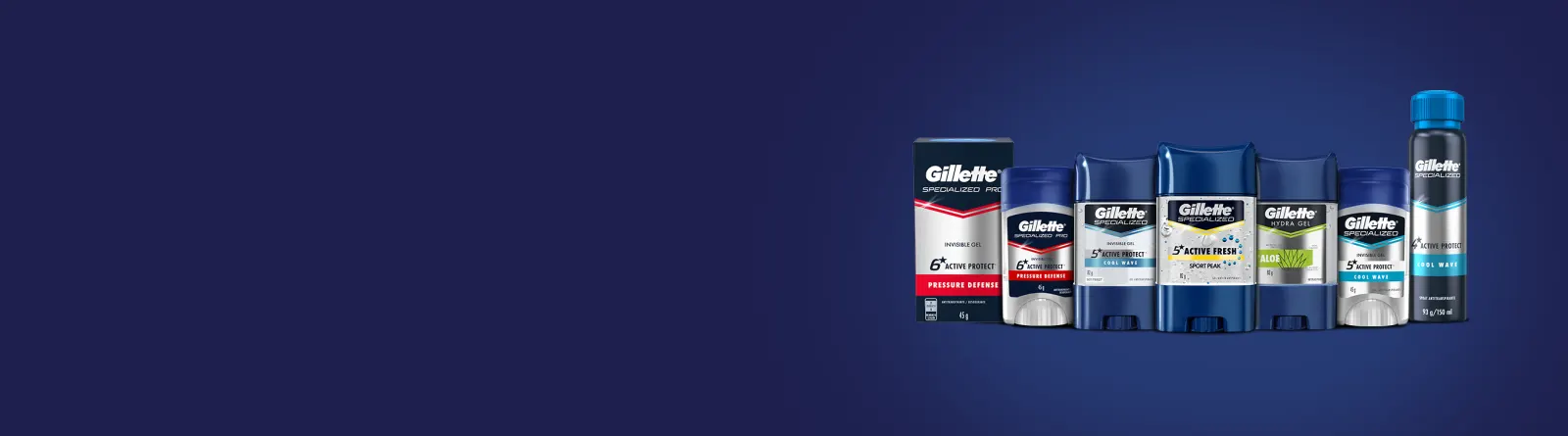 Complementa tu kit de productos de cuidado personal con Desodorantes y Antitranspirantes Gillette