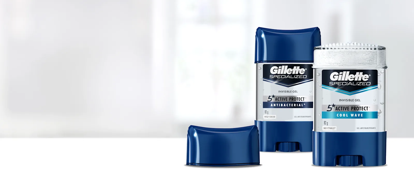 Desodorantes antitranspirantes Gel invisível