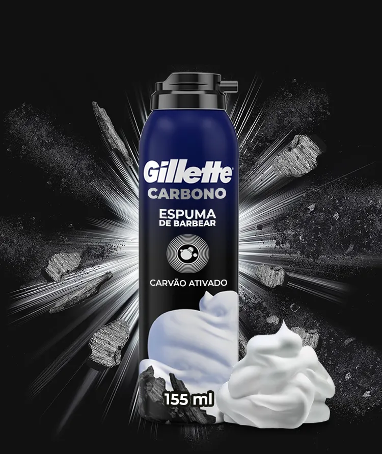 Espuma de barbear Gillette Carbono
