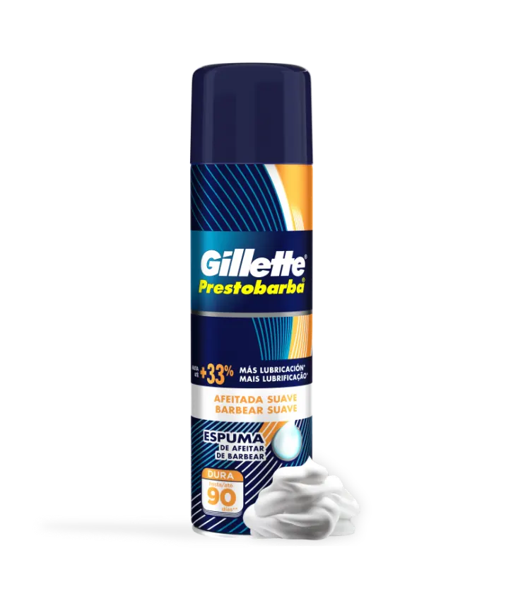 Cartão de produto ADP de Espuma De Barbear Gillette<sup>®</sup> Prestobarba<sup>®</sup>
