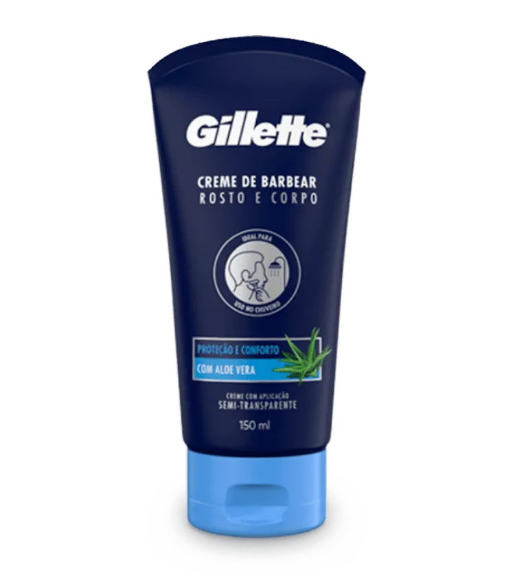 Cartão de produto ADP de Creme de barbear Gillette Rosto e Corpo