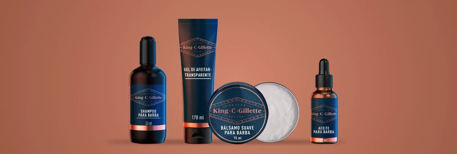 Productos para el cuidado de la barba King C. Gillette