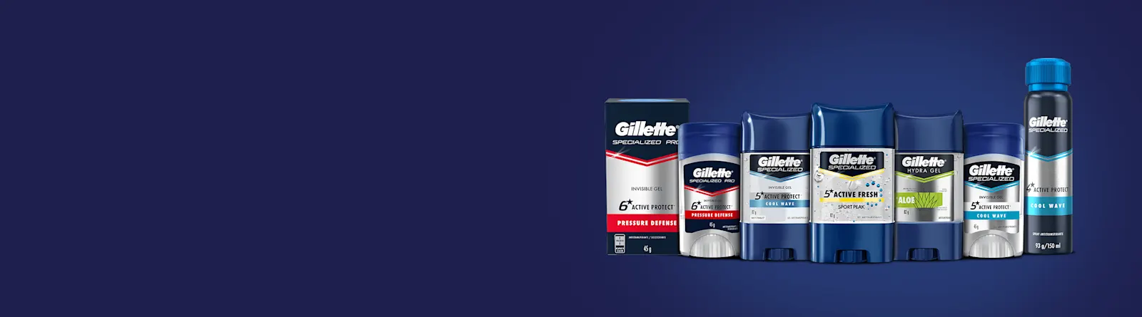 Complementa tu kit de productos de cuidado personal con Desodorantes y Antitranspirantes Gillette