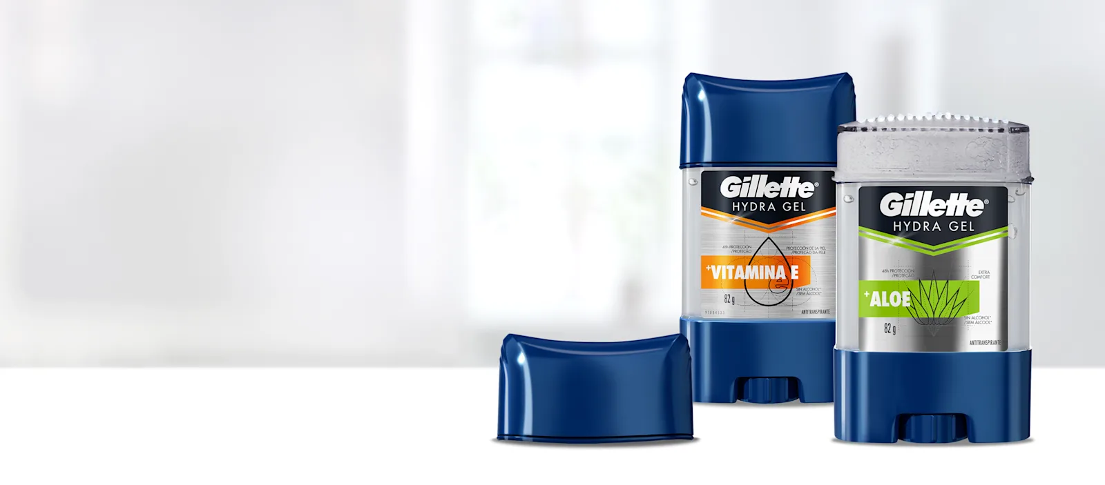 Desodorantes antitranspirantes Hydra Gel - Proteção sem irritação