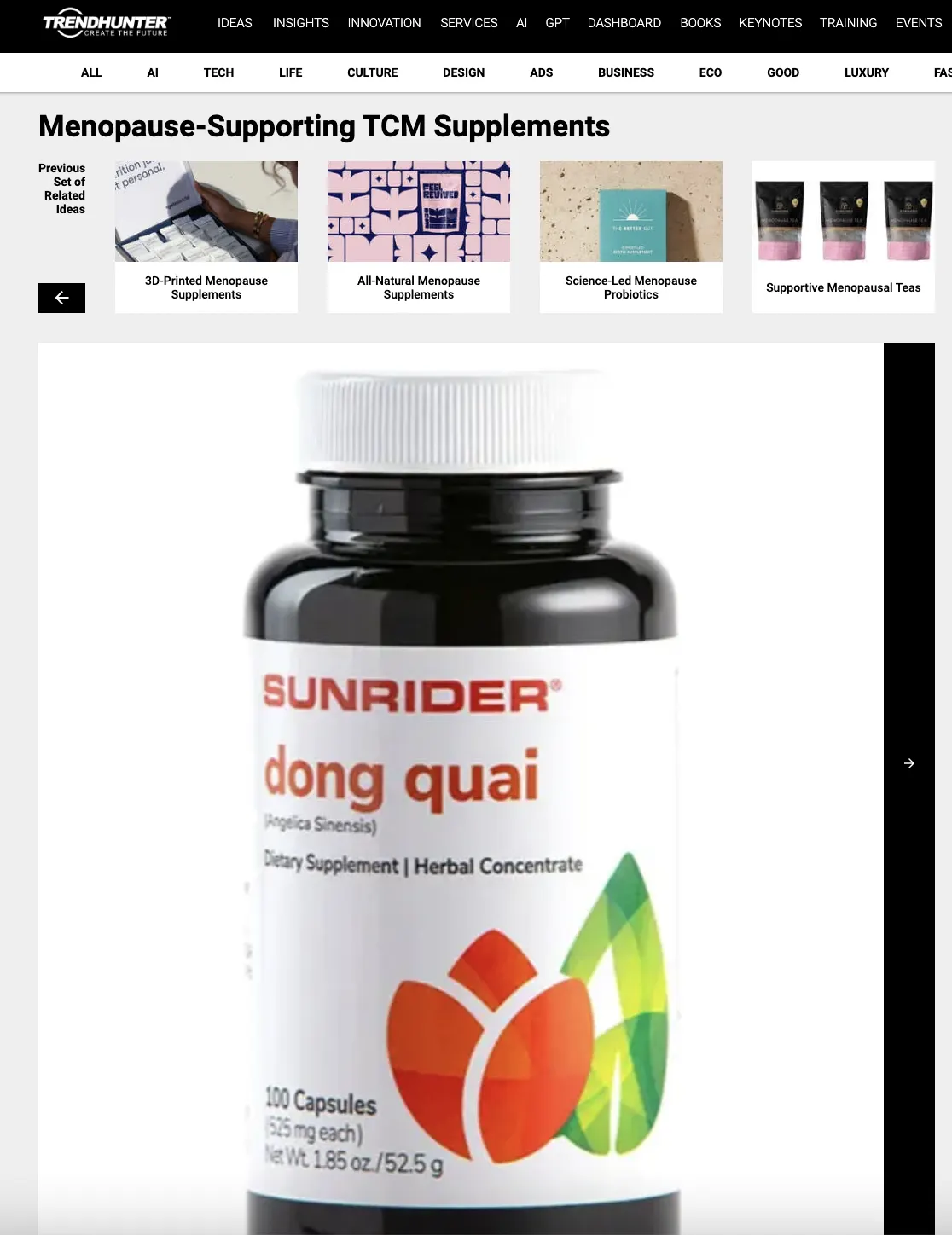 Sunrider’s Dong Quai Herbal Formula Featured in Trend Hunter 0