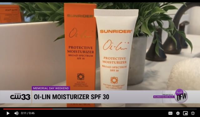 Oi-Lin® Protective Moisturizer Stars on TV as a ‘Memorial Day Weekend Must-Have’