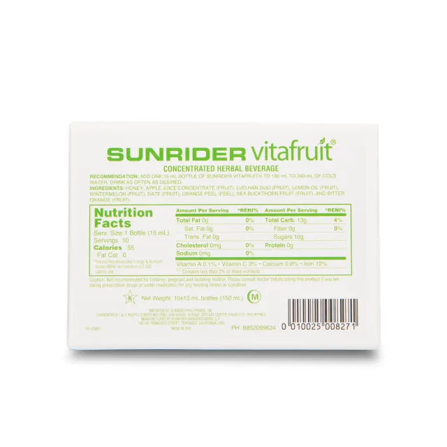 0082725 - Sunrider VitaFruit - Vial - Back