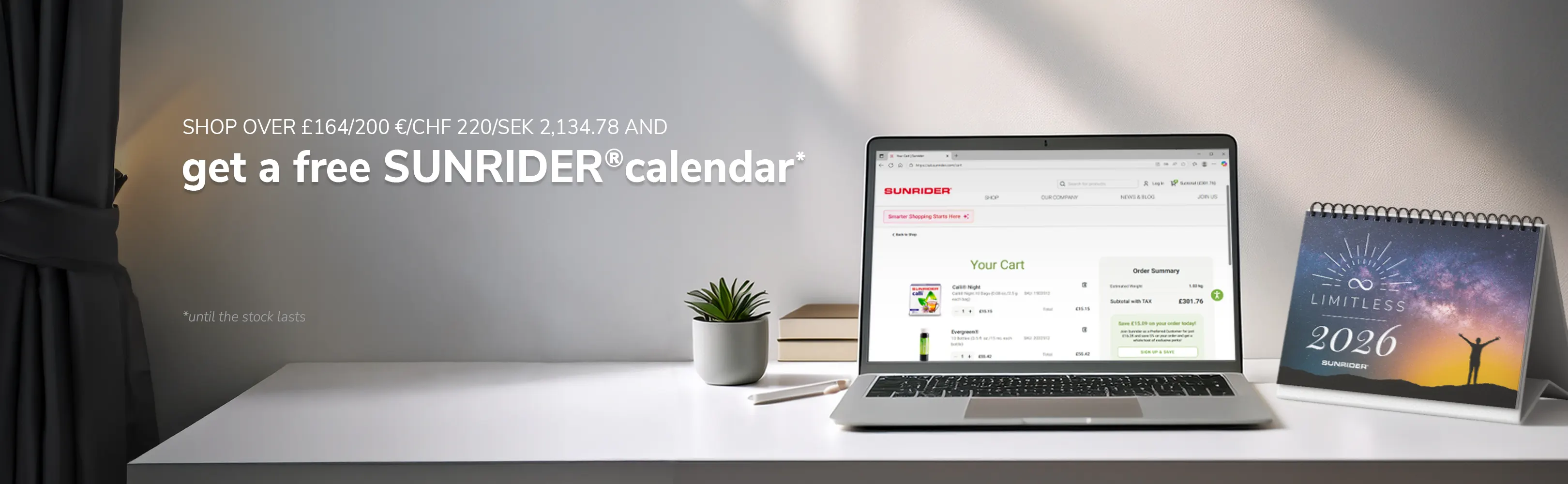 free calendar promo banner 3240x1000 UK