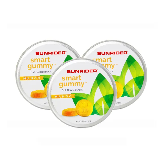 0165225 - Smart Gummy Mango - 3pack Tin Can