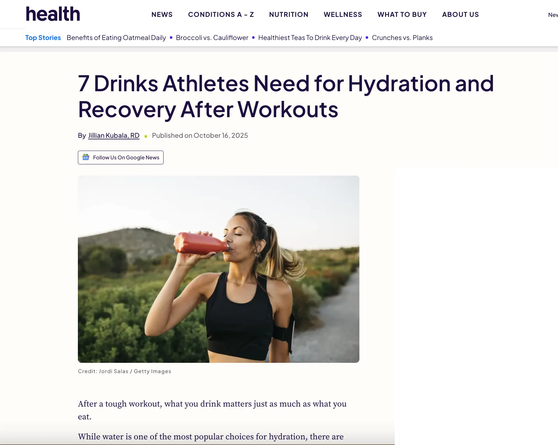Dr. Reuben Chen Helps Decode Athlete Hydration in a Health.com Feature 