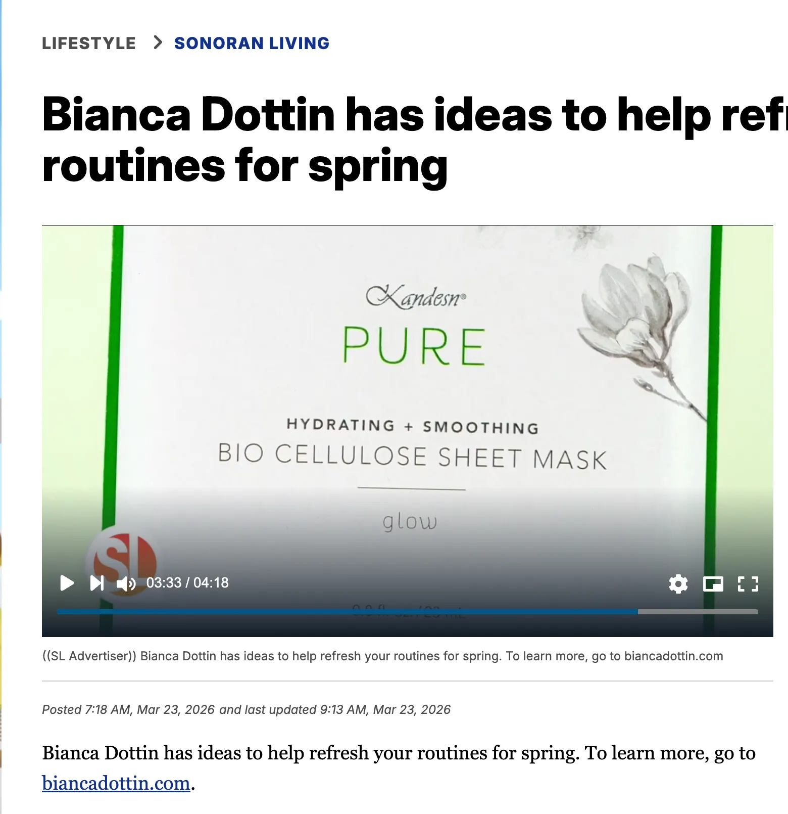 Kandesn® Pure Bio Cellulose Sheet Mask Shines in Nationwide Spring Segments 4