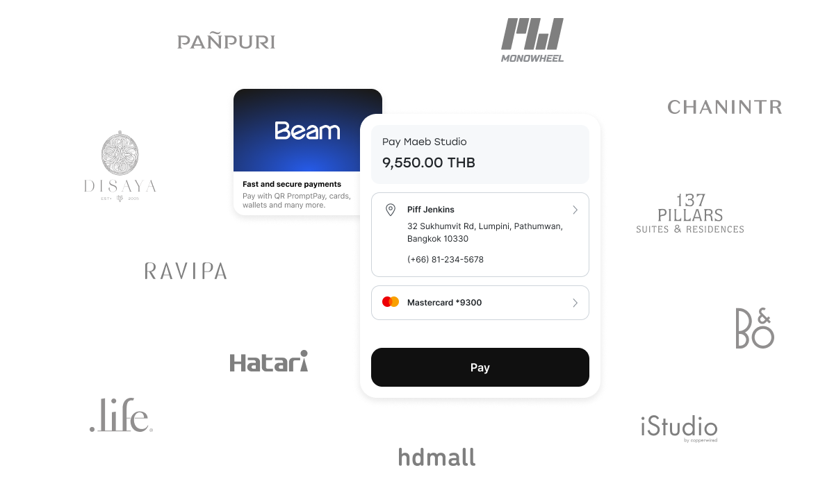 Beam | ระบบชำระเงินที่แบรนด์ชั้นนำไว้วางใจ