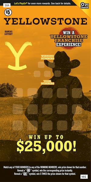 YELLOWSTONE scratch-off ticket