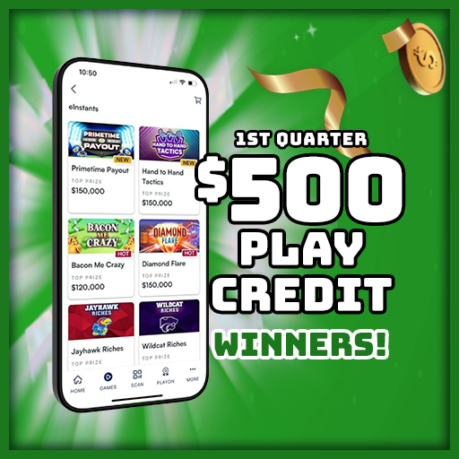 1st Quarter $500 Play Credit Winners! 