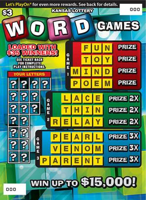 WORD GAMES scratch-off ticket