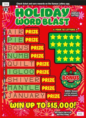 WORD BLAST SERIES scratch-off ticket