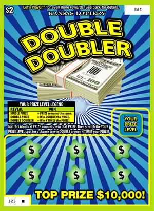 DOUBLE DOUBLER scratch-off ticket