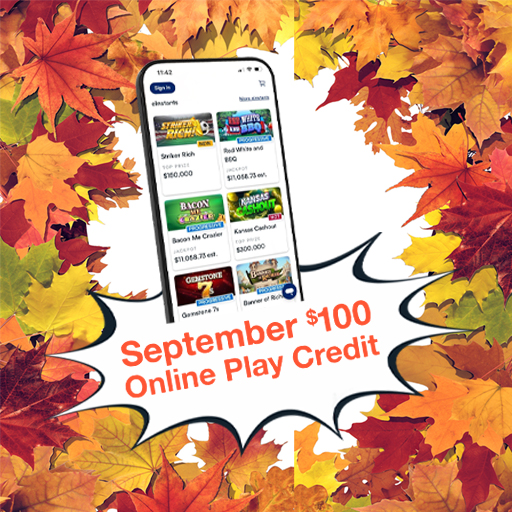 September $100 Online Play Credit