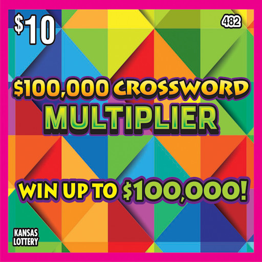 $100,000 Crossword Multiplier scratch ticket from Kansas Lottery