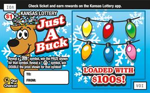 JUST A BUCK scratch-off ticket