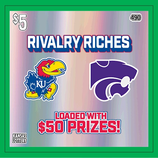 Rivalry Riches scratch ticket from Kansas Lottery