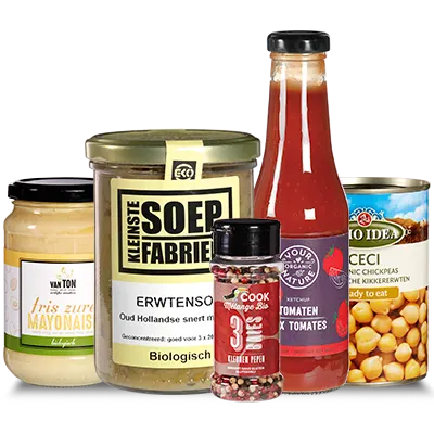 Soepen, conserven, sauzen, smaakmakers