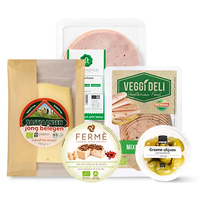 Kaas, vleeswaren (vervangers), delicatessen