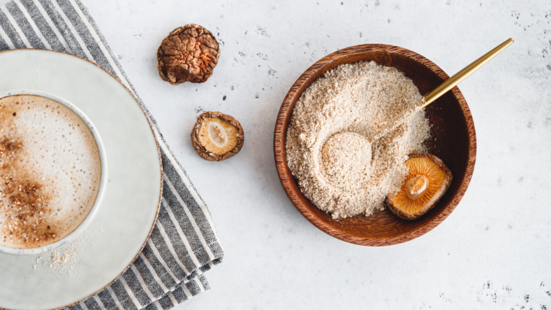 mushroom powder in a bowl